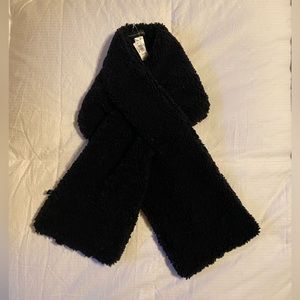 Banana Republic Black Furry Scarf